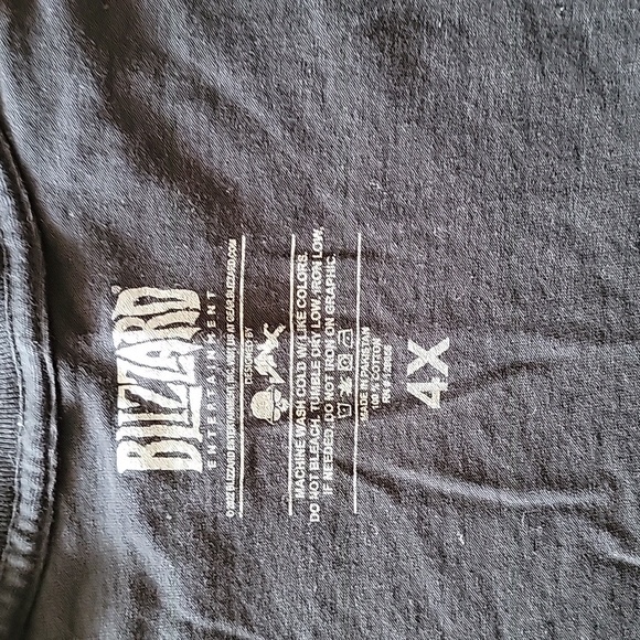 Black T-Shirt Diablo, Size 4 XL, New - Picture 2 of 3